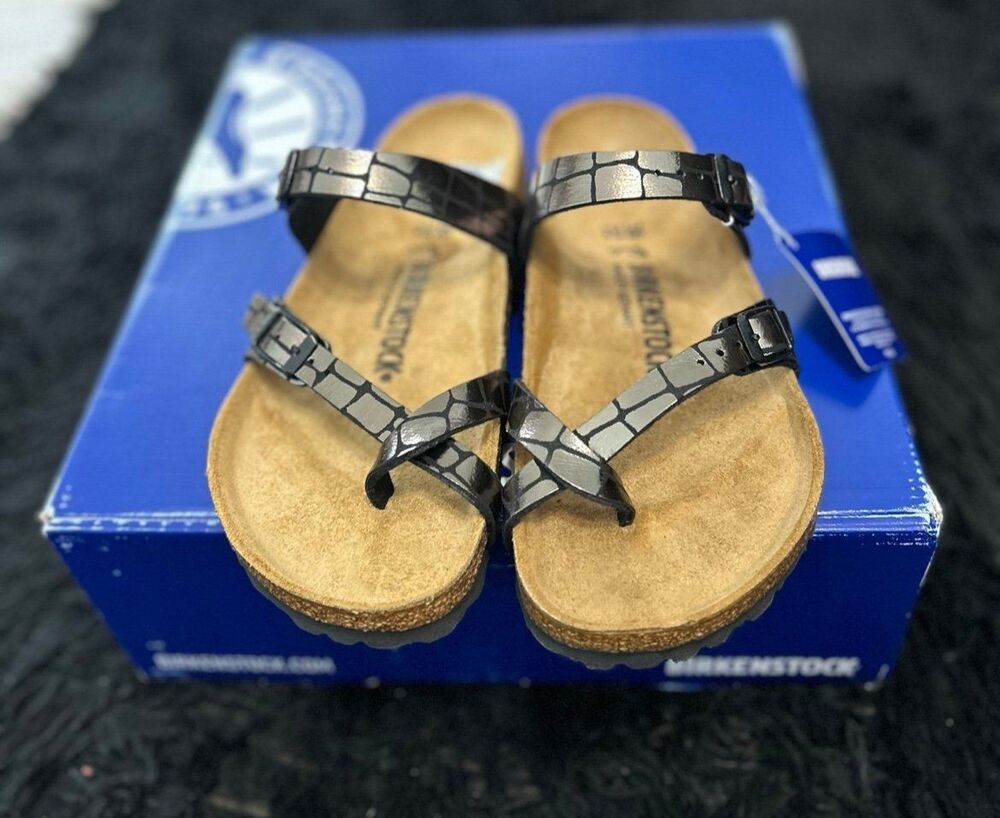BIRKENSTOCK Mayari black metallic gladiator sandals slippers shoes eur 39 new